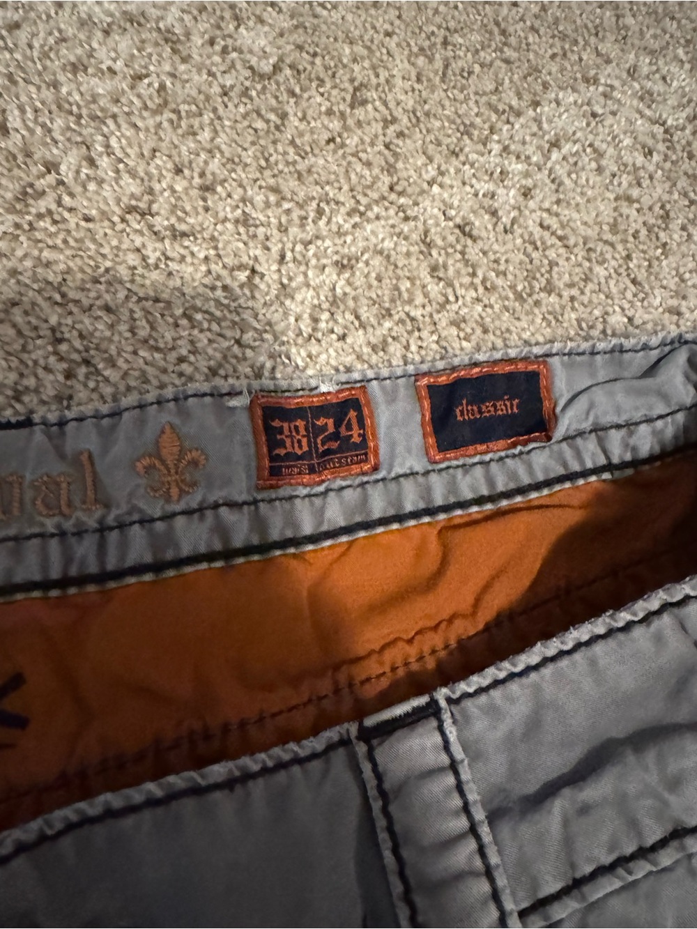Rock Revival Cargo Shorts Mens 38 Gray Black Stitch Streetwear Y2K Skate - Read - Picture 3 of 7
